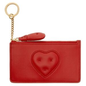 ANYA HINDMARCH Red Chubby Heart Zip Card Holder ❤️
